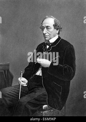 Benjamin Disraeli, comte de Beaconsfield (1804-1881) gravure sur de 1873. Le Premier ministre britannique. Banque D'Images