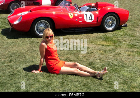 Ferrari Testa Rossa au concours de Pebble Beach 2014 Banque D'Images