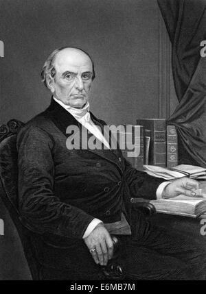 Daniel Webster (1782-1852) gravure sur de 1873. Le sénateur et homme d'État américain. Banque D'Images