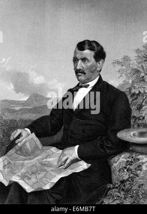 David Livingstone (1813-1873) gravure sur de 1873. Congrégationalistes écossais médecin missionnaire pionnier. Banque D'Images