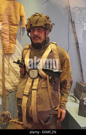 Le kit de modèle montrant un British 1re parachutiste dans le Musée Airborne, Hartenstein, hôtel Oosterbeek, aux Pays-Bas. Banque D'Images