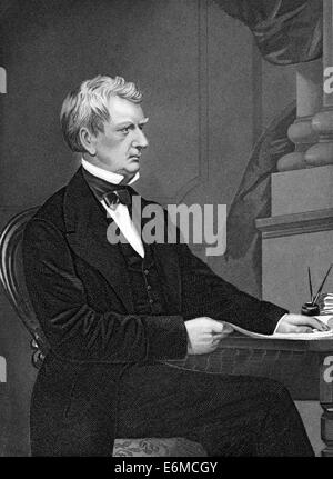 William Henry Seward (1801-1872) gravure sur de 1873. Homme politique américain. Banque D'Images