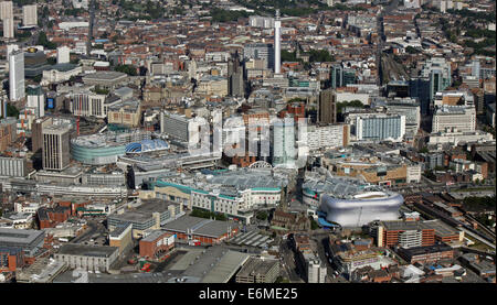 Vue aérienne du centre-ville de Birmingham avec le Bull Ring & magasin Selfridges grands Banque D'Images