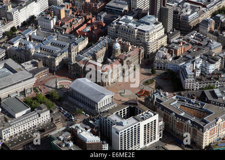 Vue aérienne du centre-ville de Birmingham, UK Banque D'Images