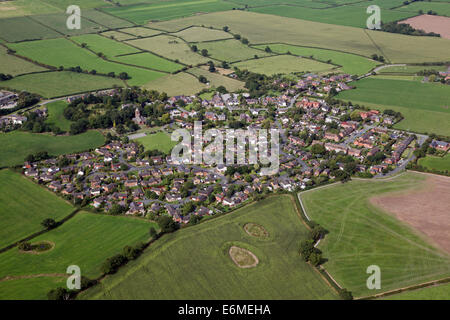 Vue aérienne de Dodleston village près de Chester, Royaume-Uni Banque D'Images