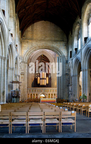 Intérieur de la cathédrale de Ripon, North Yorkshire, England UK Banque D'Images