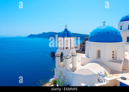 Beau Village d'Oia, à Santorin, Grèce Banque D'Images