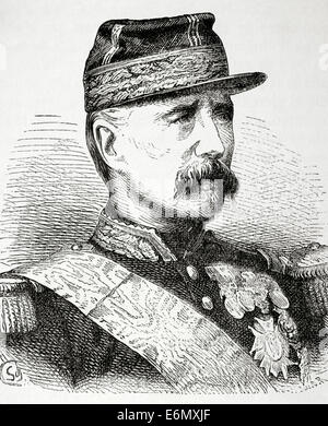 Prévôt Marie Esme Patrice Maurice de Mac Mahon, 1er duc de Magenta (1808-1893). Général et homme politique français. La gravure. Banque D'Images