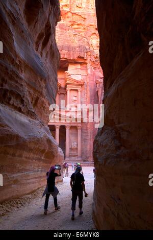 Siq, Petra, Jordanie, Moyen-Orient Banque D'Images