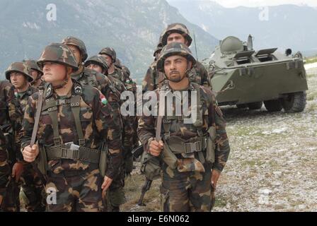 Fml, la Force terrestre multinationale européenne ; les soldats de l'armée hongroise Banque D'Images