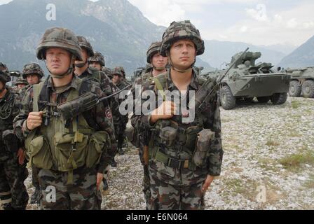 Fml, la Force terrestre multinationale européenne ; les soldats de l'armée slovène Banque D'Images