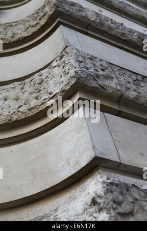 Les textures de Londres, typique en pierre grise. Banque D'Images