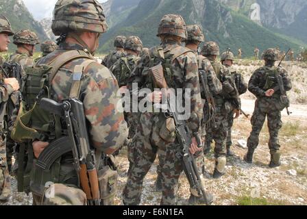 Fml, la Force terrestre multinationale européenne ; les soldats de l'armée slovène Banque D'Images