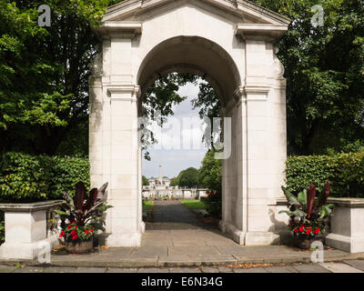 Port Sunlight Wirral Merseyside England Entrée de Hillsborough Memorial Garden en mémoire de Liverpool FC supporters tués à FA Cup Banque D'Images