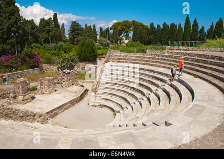 L'Odéon, l'ancien amphithéâtre, Kos Town, Kos island, îles du Dodécanèse, Grèce, Europe Banque D'Images