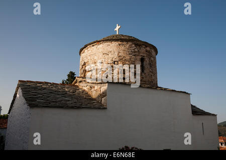 L'Église de Christ à l'ancien village (Chora) d'Alonnisos, Grèce sur août 2014. Banque D'Images