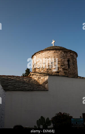 L'Église de Christ à l'ancien village (Chora) d'Alonnisos, Grèce sur août 2014. Banque D'Images