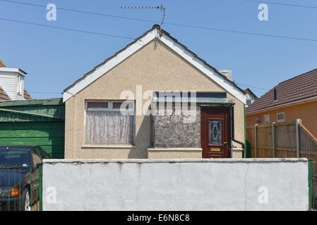 Jaywick est un petit village en bord de mer près de Clacton-on-Sea, Essex, dans la misère sociale la pauvreté Banque D'Images