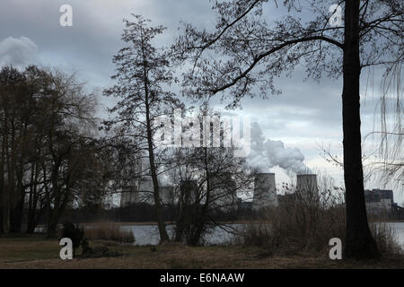 Janschwalde Power Station près de Cottbus en Basse-lusace, Brandenburg, Allemagne. Banque D'Images