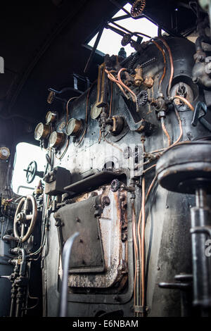 Locomotive à vapeur historique 'Pacific PLM 231 K 8' de 'train' Paimpol-Pontrieux Bretagne France Banque D'Images