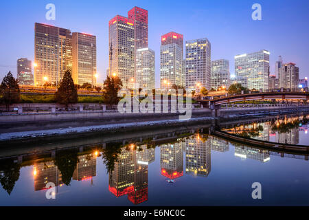 Beijing, Chine CBD sur la ville. Banque D'Images