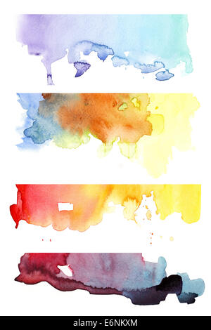 set aquarelle Banque D'Images