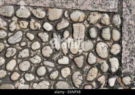 Pebble stone texture sur tapis roulant Banque D'Images