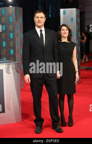 Les British Academy Film Awards (BAFTA) 2014 s'est tenue au Royal Opera House - Arrivées avec : David Morrissey,Esther Freud Où : London, Royaume-Uni Quand : 16 Mars 2014 Banque D'Images