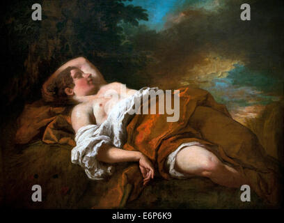 La moissonneuse-batteuse endormie - La Belle au bois dormant 1725 Jean François de Troy France Français française 1674-1742 Banque D'Images