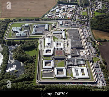 Vue aérienne de la prison de Frankland & Long Newton Prison, comté de Durham, Royaume-Uni Banque D'Images