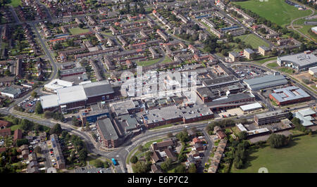 Vue aérienne de Newton Aycliffe centre ville, comté de Durham, Royaume-Uni Banque D'Images