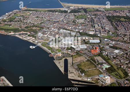 Vue aérienne de South Shields, Tyne & Wear, UK Banque D'Images