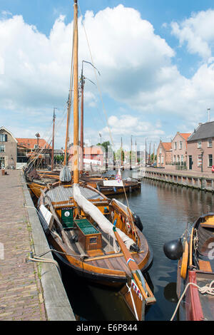 Historique La plus importante flotte de botters (un type de bateau de pêche), à Amsterdam, Pays-Bas-.Spakenburg Banque D'Images