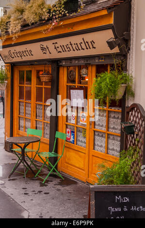 Crêperie St Eustache Paris France. Banque D'Images