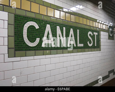 Station de métro Canal Street, New York, USA Banque D'Images