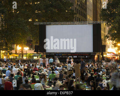 Festival du Film d'HBO, Bryant Park, New York, USA Banque D'Images