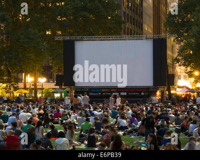 Festival du Film d'HBO, Bryant Park, New York, USA Banque D'Images