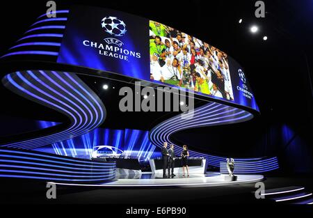 Monte Carlo, Monaco. 28 août, 2014. Le gardien du Real Madrid Iker Casillas lors de l'UEFA Champions League 2014 - 15 Tirage au Grimaldi Forum. Credit : Marcio Machado/ZUMA/Alamy Fil Live News Banque D'Images