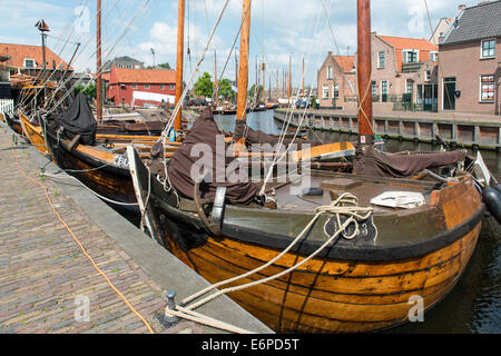 Historique La plus importante flotte de botters (un type de bateau de pêche), à Amsterdam, Pays-Bas-.Spakenburg Banque D'Images