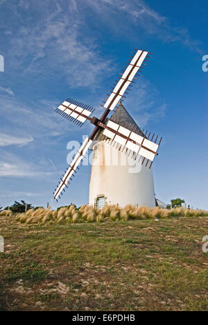 La Conchette, le moulin se trouve en face du port de Jard sur Mer sur la côte Atlantique de la France Banque D'Images