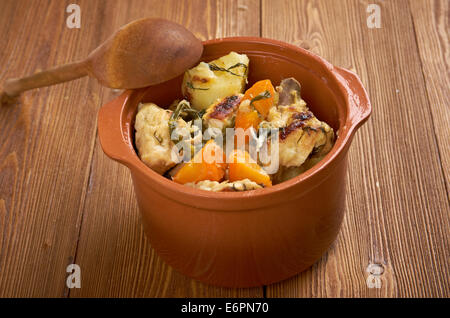 Pays de l'emballeuse ragoût de poulet - cuisine traditionnelle américaine.cuisine de la ferme Banque D'Images