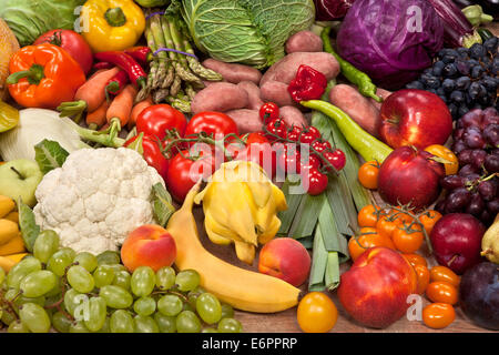 Arrière-plan de l'alimentation naturel sain Banque D'Images