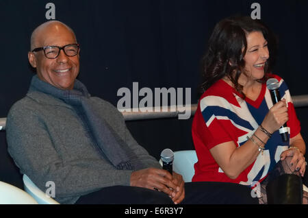 Star Trek Destination Allemagne est un événement de trois jours, à compter du vendredi 21 février au dimanche 23 février 2014 tenue au parc des expositions de Francfort. Les visiteurs ont la chance de rencontrer des acteurs et actrices de la série Star Trek et les films. Avec : Michael Banque D'Images