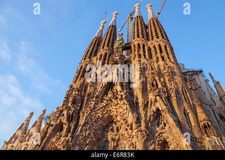 Barcelone, Espagne - 27 août 2014 : La Sagrada Familia, la cathédrale conçu par Antoni Gaudi Banque D'Images