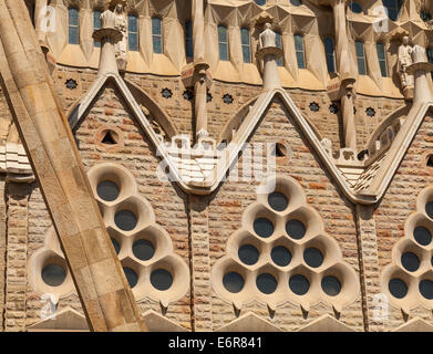 Barcelone, Espagne - 27 août 2014 : La Sagrada Familia, la cathédrale conçu par Antoni Gaudi Banque D'Images