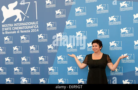 Venise. 29 août, 2014. L'actrice Jasna Zalica posent au cours de la photo pour l'appel 'ce sont les règles" qui est sélectionné pour la compétition durant les Horizons 71th Venice Film Festival, à Lido de Venise, l'Italie le 29 août. 2014. Credit : Liu Lihang/Xinhua/Alamy Live News Banque D'Images