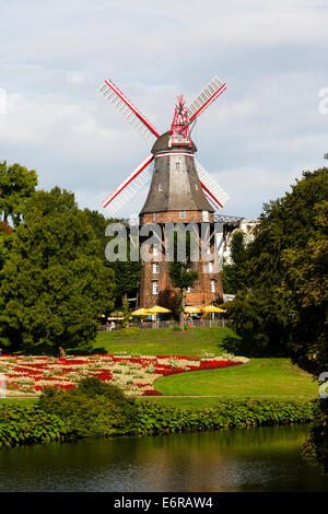 Moulin Am Wall. Le dernier moulin de 8 à Brême, Allemagne Banque D'Images