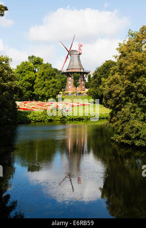 Moulin Am Wall. Le dernier moulin de 8 à Brême, Allemagne Banque D'Images