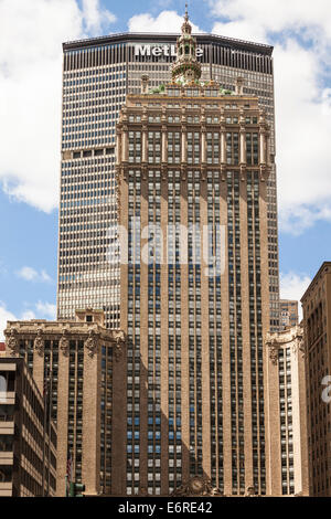 Le Helmsley Building, 230 Park Avenue, et le bâtiment MetLife, Manhattan, New York City, New York, USA Banque D'Images