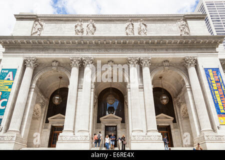 La Bibliothèque publique de New York, 5th Avenue, Manhattan, New York City, New York, USA Banque D'Images